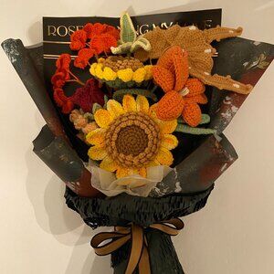 Handmade unique crochet bouquet for thanks giving